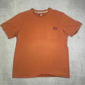 Wrangler Workwear Performance Pen Pocket Tee T-Shirt Blaze Orange Men’s Large